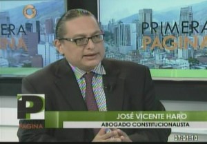 José Vicente Haro: La decisión de los juzgados penales está basada en firmas que el CNE no admitió