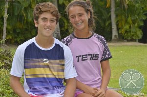 Venezolanos Dimitri Badra y Luniuska Delgado arrasaron en el Porlamar Tennis Cup