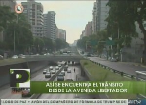 La avenida Libertador está libre en ambos sentidos por el #ParoNacionalContraMaduro (VIDEO)