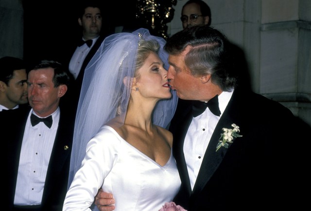 En 1993 se casó con Marla Maples, con quien tuvo una hija, Tiffany. Se divorciaron el 8 de junio de 1999
