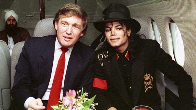 Junto a Michael Jackson, en 1990