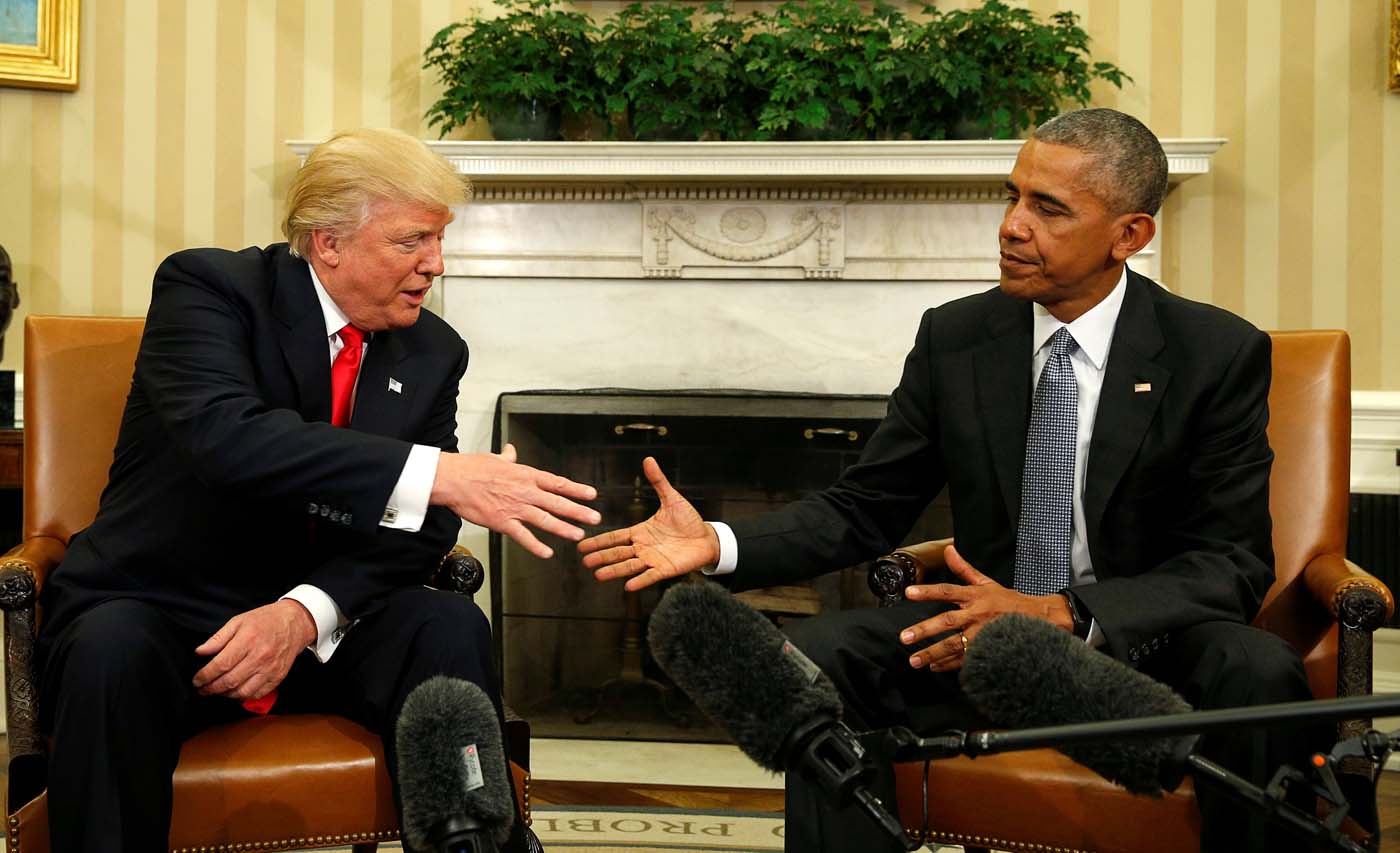 EN IMÁGENES: Así fue el encuentro entre Obama y Donald Trump