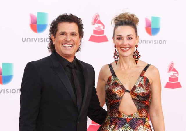 Singer Carlos Vives and his wife Claudia Elena Vasquez arrive at the 17th Annual Latin Grammy Awards in Las Vegas, Nevada, U.S., November 17, 2016. REUTERS/Steve Marcus