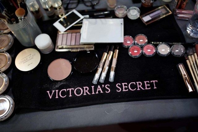 Makeup displayed on a table backstage before the Victoria's Secret Fashion Show at the Grand Palais in Paris, France, November 30, 2016. REUTERS/Benoit TessierFOR EDITORIAL USE ONLY. NOT FOR SALE FOR MARKETING OR ADVERTISING CAMPAIGNS
