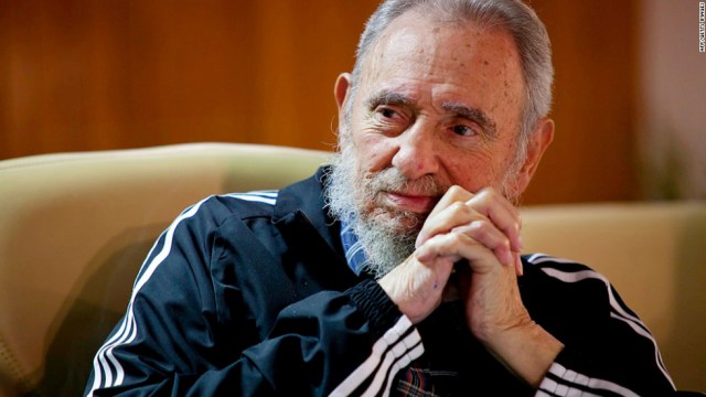 Esta es una imagen que se volvió habitual: Fidel Castro y su inseparable atuendo de Adidas.