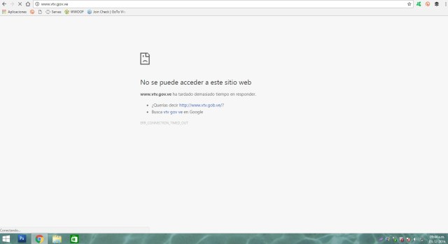 pagina web de VTV caída 
