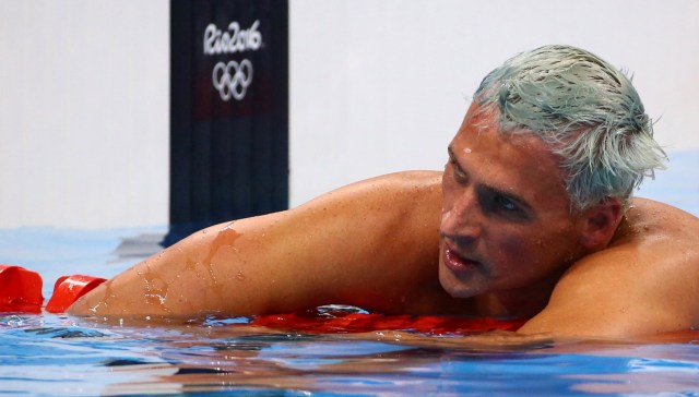 FILE PHOTO - 2016 Rio Olympics - Swimming - Final - Men's 200m Individual Medley Final - Olympic Aquatics Stadium - Rio de Janeiro, Brazil - 11/08/2016. Ryan Lochte (USA) of USA reacts. REUTERS/David Gray/File Photo FOR EDITORIAL USE ONLY. NOT FOR SALE FOR MARKETING OR ADVERTISING CAMPAIGNS REUTERS PICTURES OF THE YEAR 2016 - SEARCH 'POY 2016' TO FIND ALL IMAGES