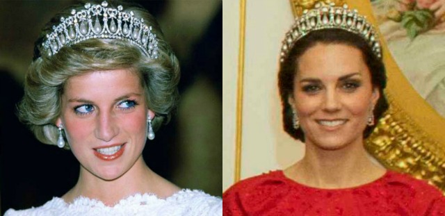 La Duquesa de Cambridge lleva la tiara favorita de la princesa Diana para el mensaje de Navidad de Buckingham