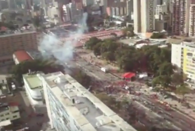 La toma aérea que Nicolás nunca aceptará muestra el “apoyo a la revolución” en la Bolívar este #17Dic