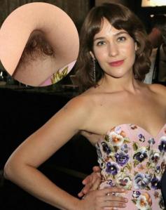 Esta actriz se presentó en los Globo de Oro con las axilas peludas (Fotos)