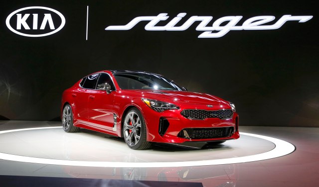 The 2018 Kia Stinger is introduced during the North American International Auto Show in Detroit