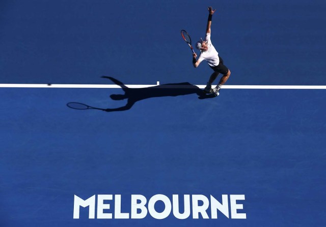 Tennis - Australian Open - Melbourne Park, Melbourne, Australia - 16/1/17 Britain's Andy Murray serves during his Men's singles first round match against Ukraine's Illya Marchenko. REUTERS/Thomas Peter TPX IMAGES OF THE DAY