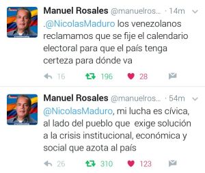 Así respondieron Manuel Rosales y Chúo Torrealba a lo expresado por Maduro