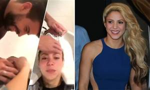 Shakira se relaja en manos de su peluquero personal (video)
