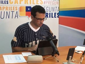 Capriles: El Gobierno tiene que entrar por el hilo constitucional y aceptar contarse
