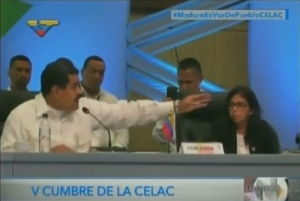 “Magistral intervención” de Maduro en la Celac le provocó un plácido sueño a Delcy Eloína (Video)