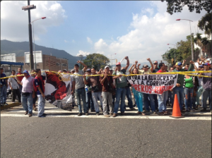 Trabajadores del Distrito Capital protestan en La Yaguara
