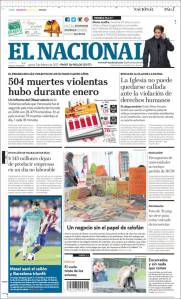 Portadas de este jueves 02 de febrero de 2017