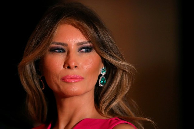 FILE PHOTO -- First Lady Melania Trump and U.S. President Donald Trump (not pictured) attend the 60th Annual Red Cross Gala at Mar-a-Lago club in Palm Beach, Florida, U.S., February 4, 2017. REUTERS/Carlos Barria/File Photo