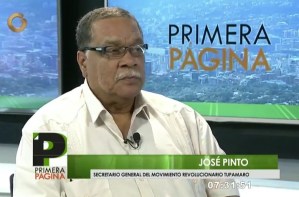 José Pinto: Partido Tupamaro se validará solo en cinco estados