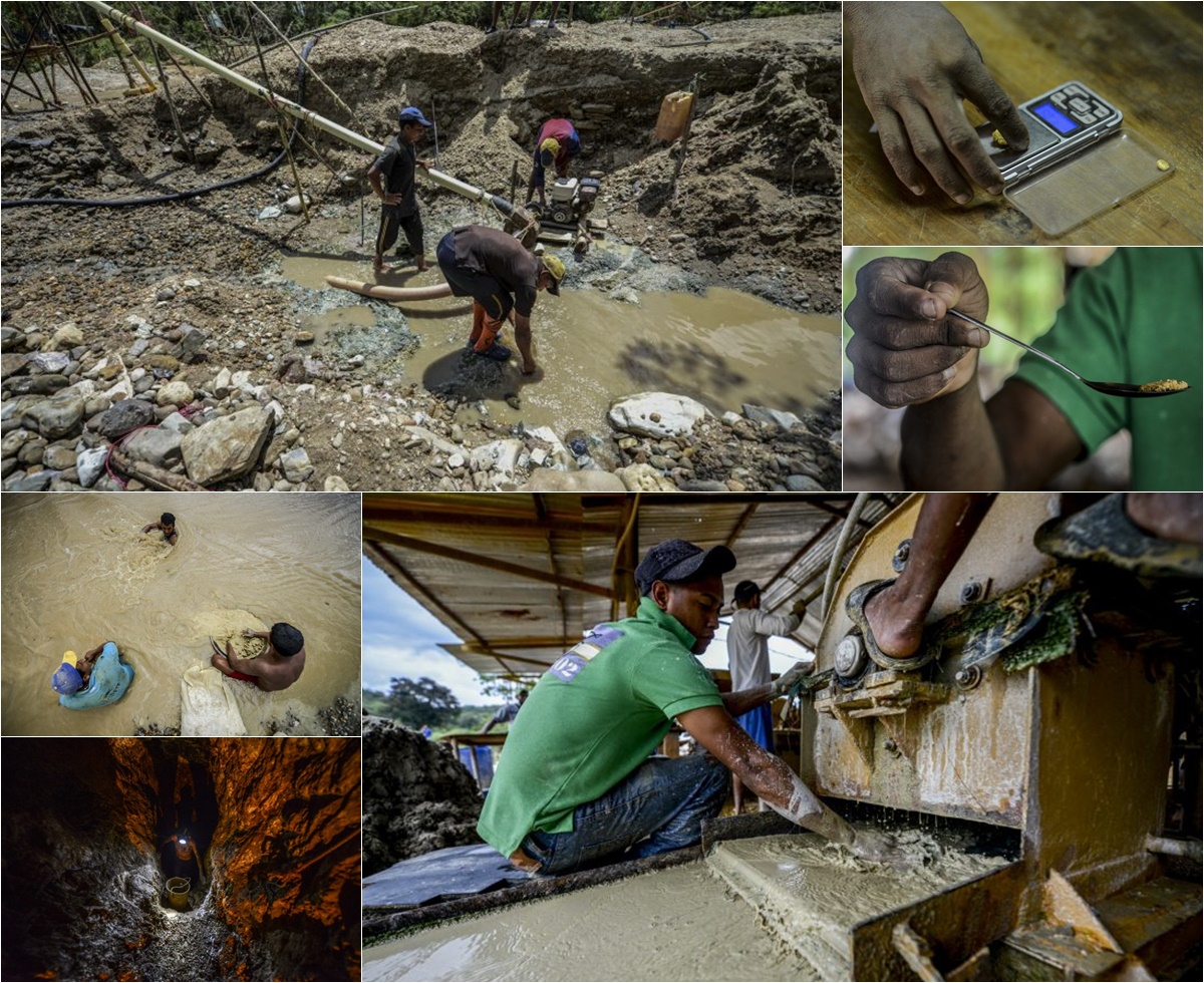 Caos y violencia de la minería ilegal del oro en Venezuela (Fotos)