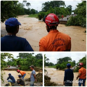Autoridades en alerta por fuertes lluvias en Táchira