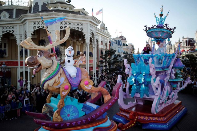 The Disney Stars on Parade is pictured at the 25th anniversary celebrations of Disneyland Paris, in Marne-la-Vallee, near Paris, France, March 25, 2017. REUTERS/Benoit Tessier