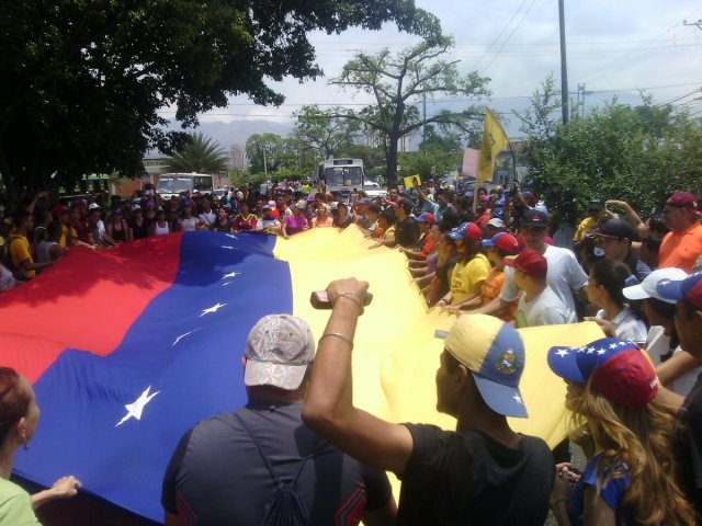 Foto: Concentración en avenida Fuerzas Aéreas en Maracay 