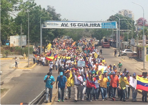 Oposición zuliana marcha en contra del gobierno de Maduro #13Abr