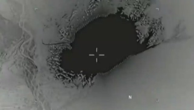 Imagen satelital del momento exacto del impacto. Foto: Captura