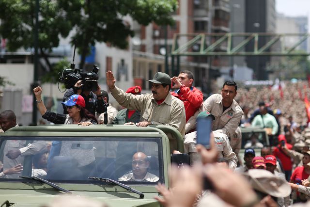 Maduro en un acto con la milicia. Foto: AVN