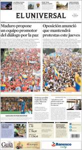 Portadas de este jueves 20 de abril de 2017