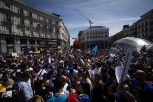Venezolanos protestaron en Madrid y recibieron apoyo de políticos españoles (fotos)