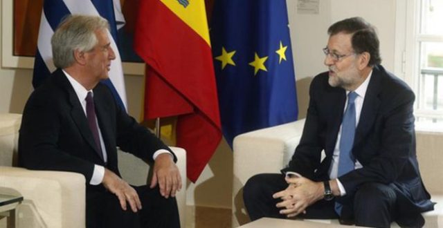 Tabaré Vázquez, y su par español, Mariano Rajoy