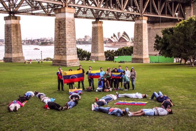 Venezolanos en Australia se unieron a la protesta mundial. Foto: @VotoPorVzla 