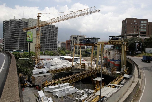 A view of a construction site by Odebrecht of a metro station is seen in Caracas, Venezuela March 29, 2017. Picture taken March 29, 2017. REUTERS/Marco Bello