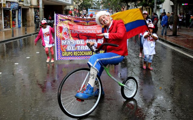 Payasos colombianos protestando / EFE