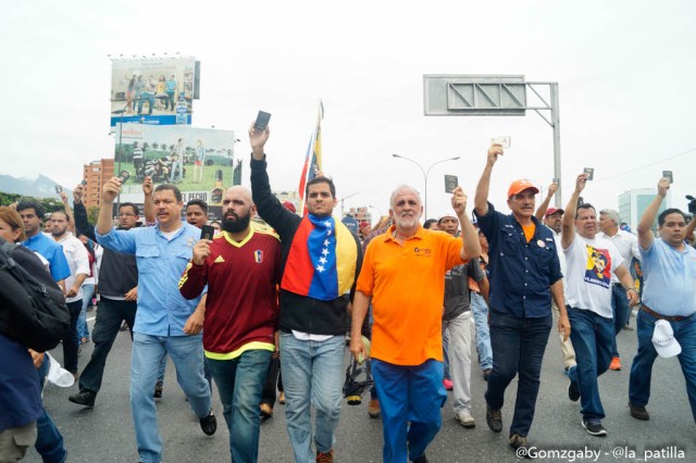Así transcurrió la marcha en la Autopista Francisco Fajardo este miércoles 03 de mayo. 
