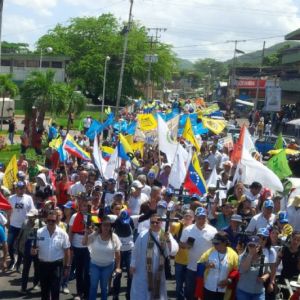 Alcalde Gollo Martinez en marcha de Upata: Comenzó el pre-aviso para la dictadura