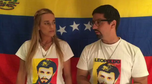 Foto: Lilian Tintori y Freddy Guevara envian un mensaje a las FAN 