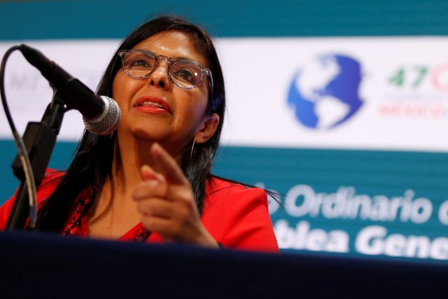 La ministra de Relaciones Exteriores, Delcy Rodríguez (Foto: Reuters)