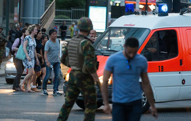 Registran explosión en la estación central de Bruselas, un sospechoso abatido