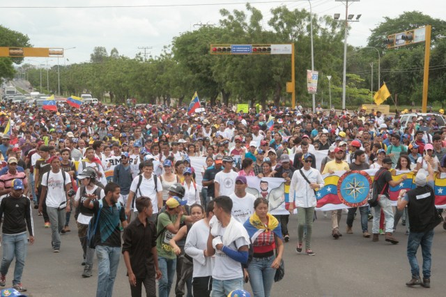 La movilización tomó la avenida Libertador (Foto: Yafi)