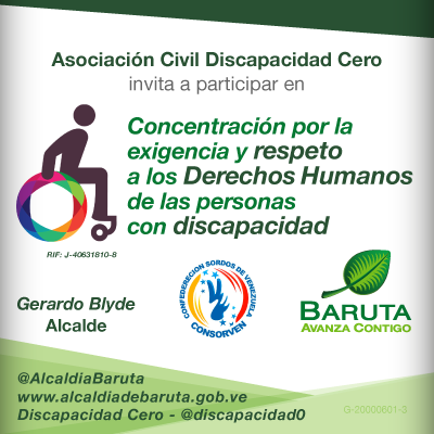 Concentración por la exigencia y respeto a los DDHH de las personas con discapacidad