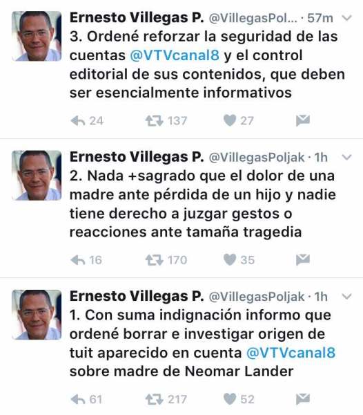Tuits Ernesto Villegas