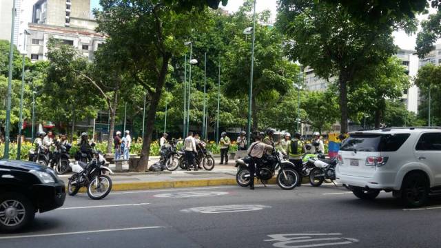 Plaza Altamira tomada por la PNB / Foto: Andrea Sandoval