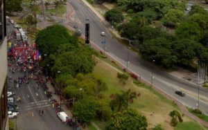 Así se vio la concentración chavista en Caracas #10Jun (Video)