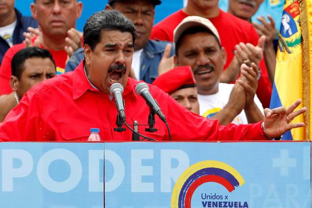 Nicolás Maduro en un acto político en Caracas. REUTERS