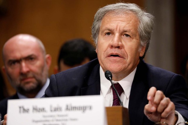Organization of American States President Luis Almagro testifies before a Senate Foreign Relations Subcommittee on the ongoing crisis in Venezuela on Capitol Hill in Washington, U.S., July 19, 2017. REUTERS/Aaron P. Bernstein
