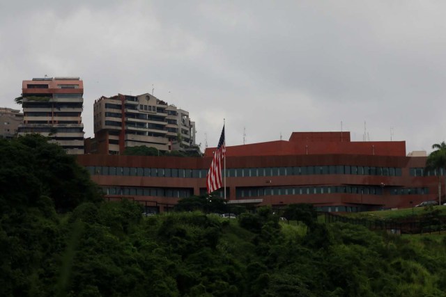 A view shows the U.S. embassy building in Caracas, Venezuela July 28, 2017. REUTERS/Marco Bello